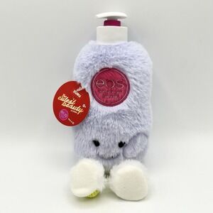 EOS Zuro Toy Vanilla Cashmere Purple Furry Plush Lotion Bottle 9.5" NWT